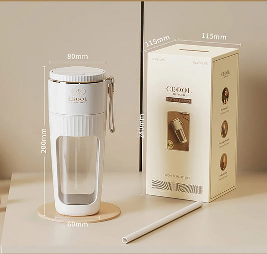 340ml Portable Wireless Juicer with straw 4 Blade or 10 Blade (FREE Shipping)