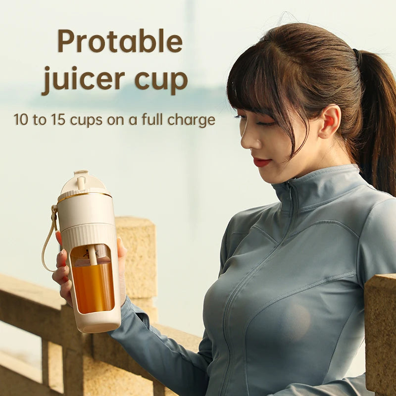 340ml Portable Wireless Juicer with straw 4 Blade or 10 Blade     (FREE Shipping)