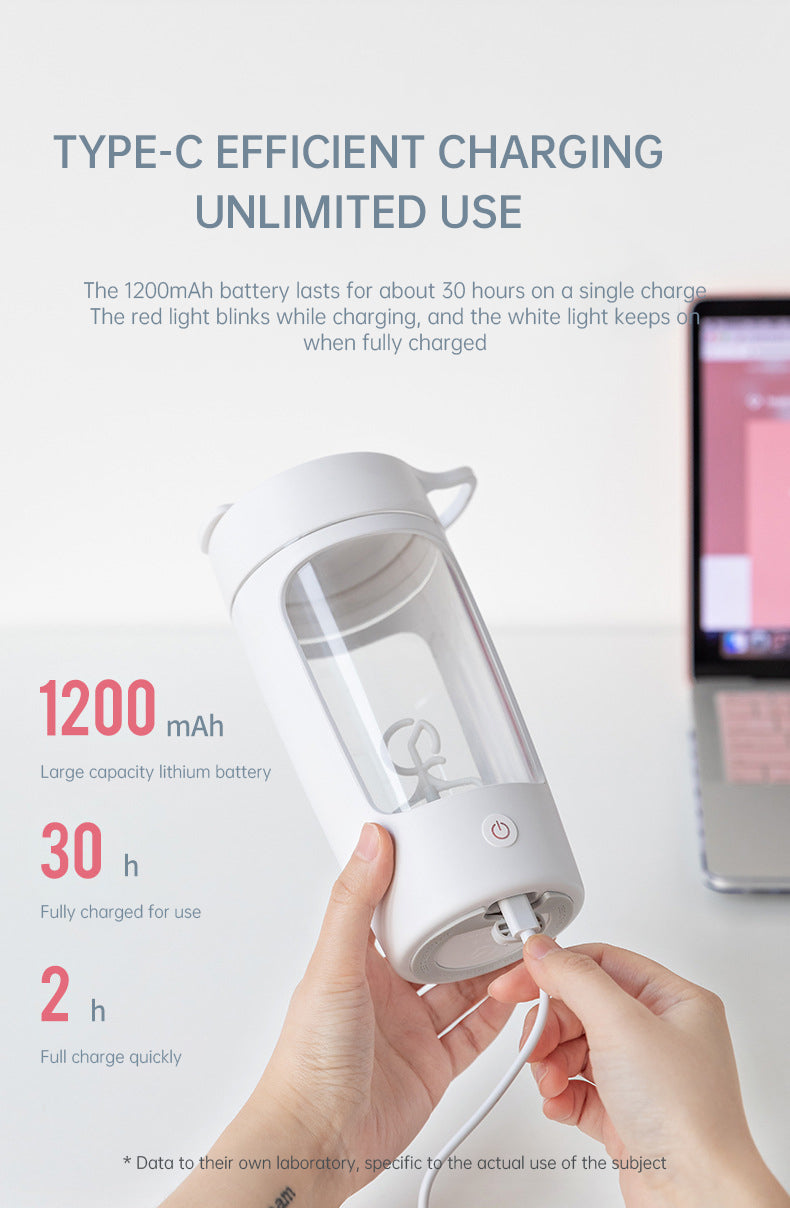 Portable Electric Shaker & Supplement Mixer Bottle (650ml) with FREE Shipping