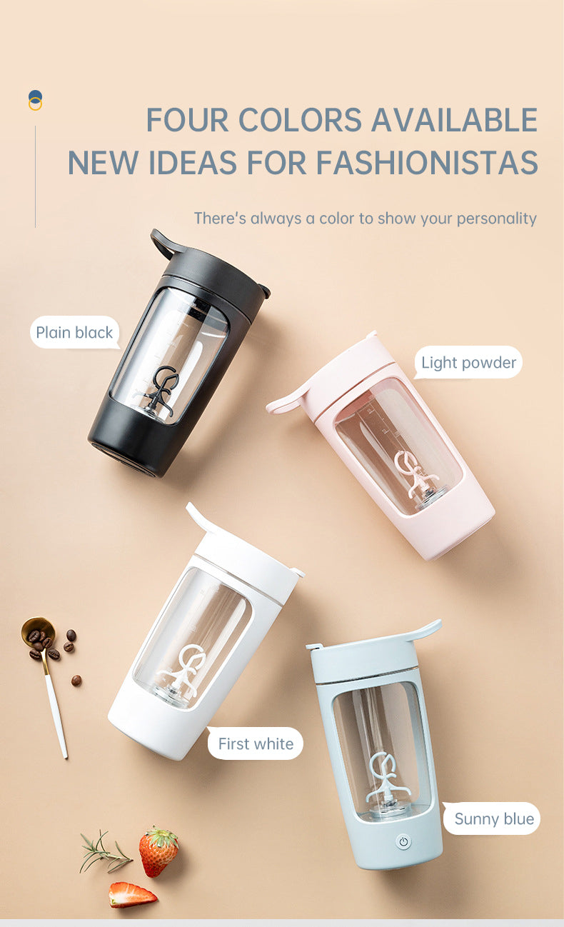 Portable Electric Shaker & Supplement Mixer Bottle (650ml) with FREE Shipping
